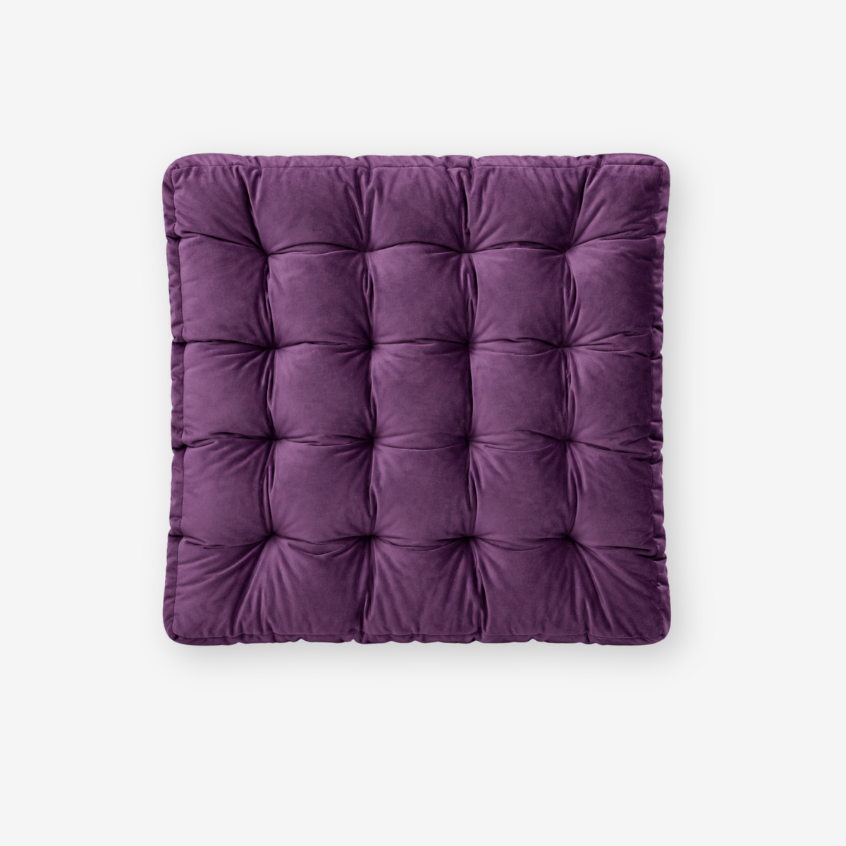 Square Purple Velvet Chair Cushion