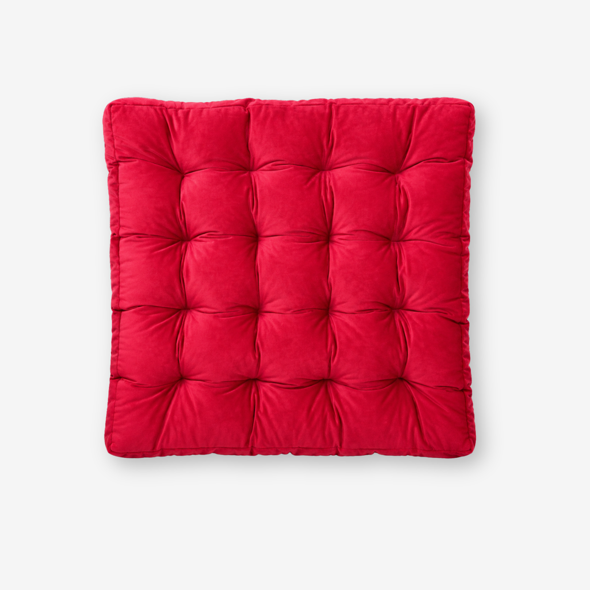 Square Red Velvet Chair Cushion