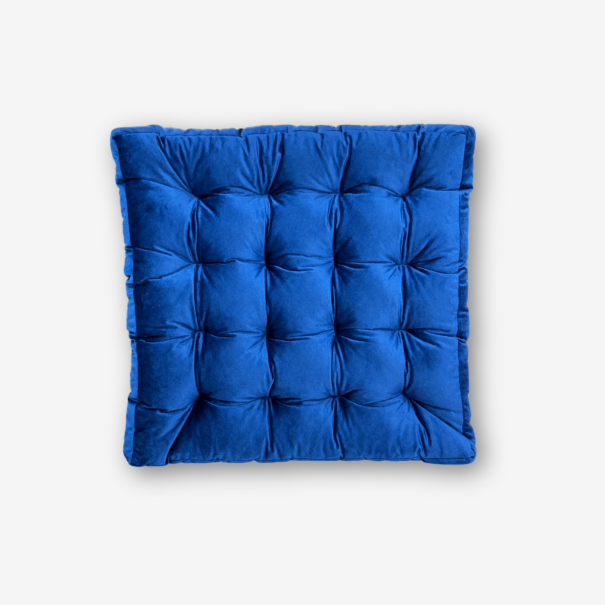 Square Sapphire Velvet Chair Cushion