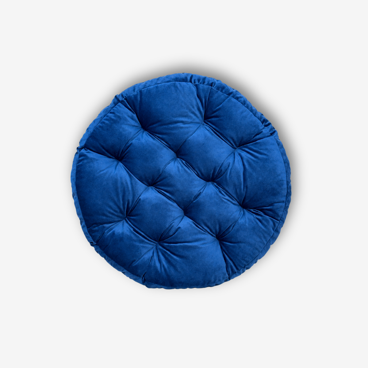 Round Sapphire Velvet Chair Cushion