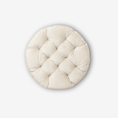 Round Velvet Chair Cushion, Velour Seat Pad