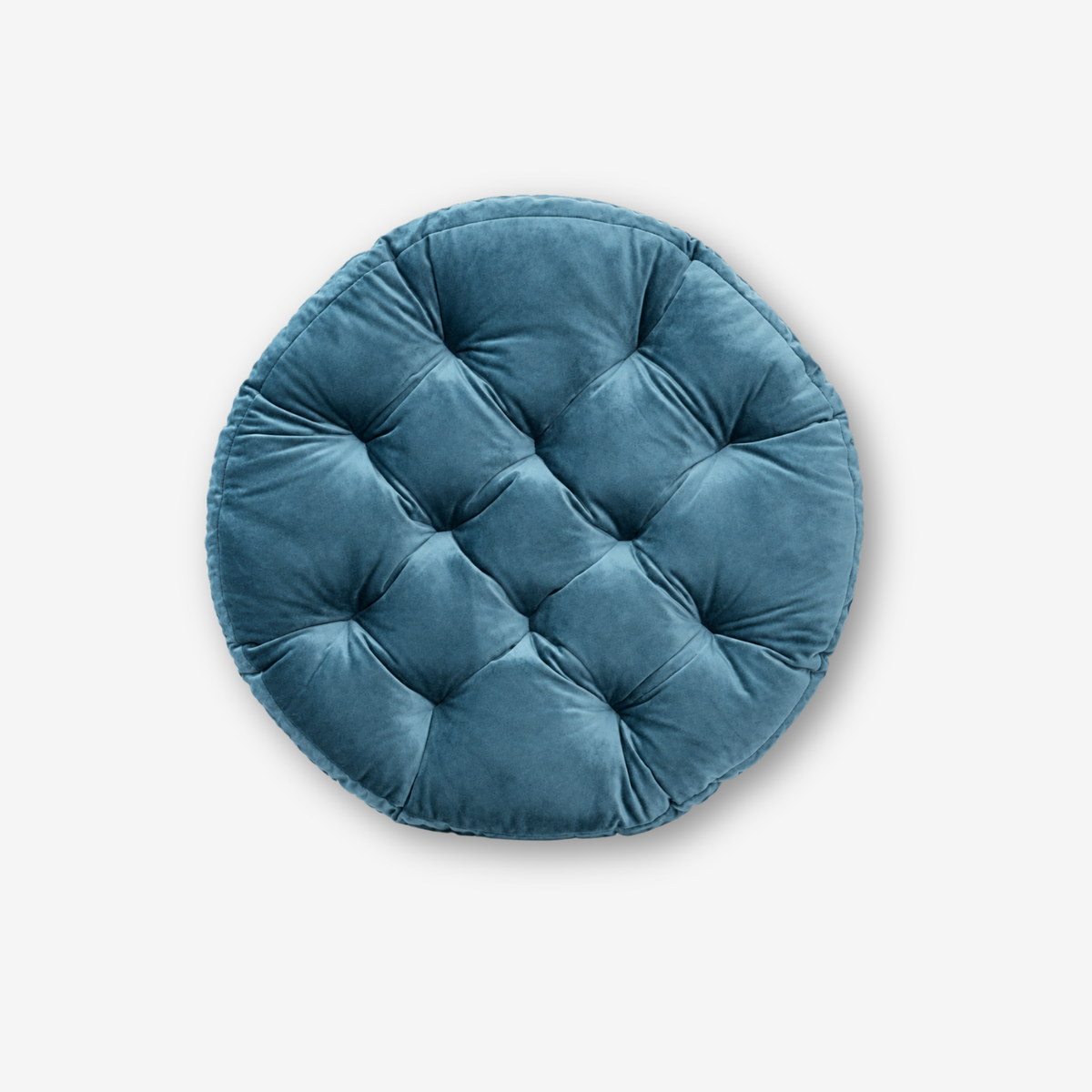 emerald velvet round cushion