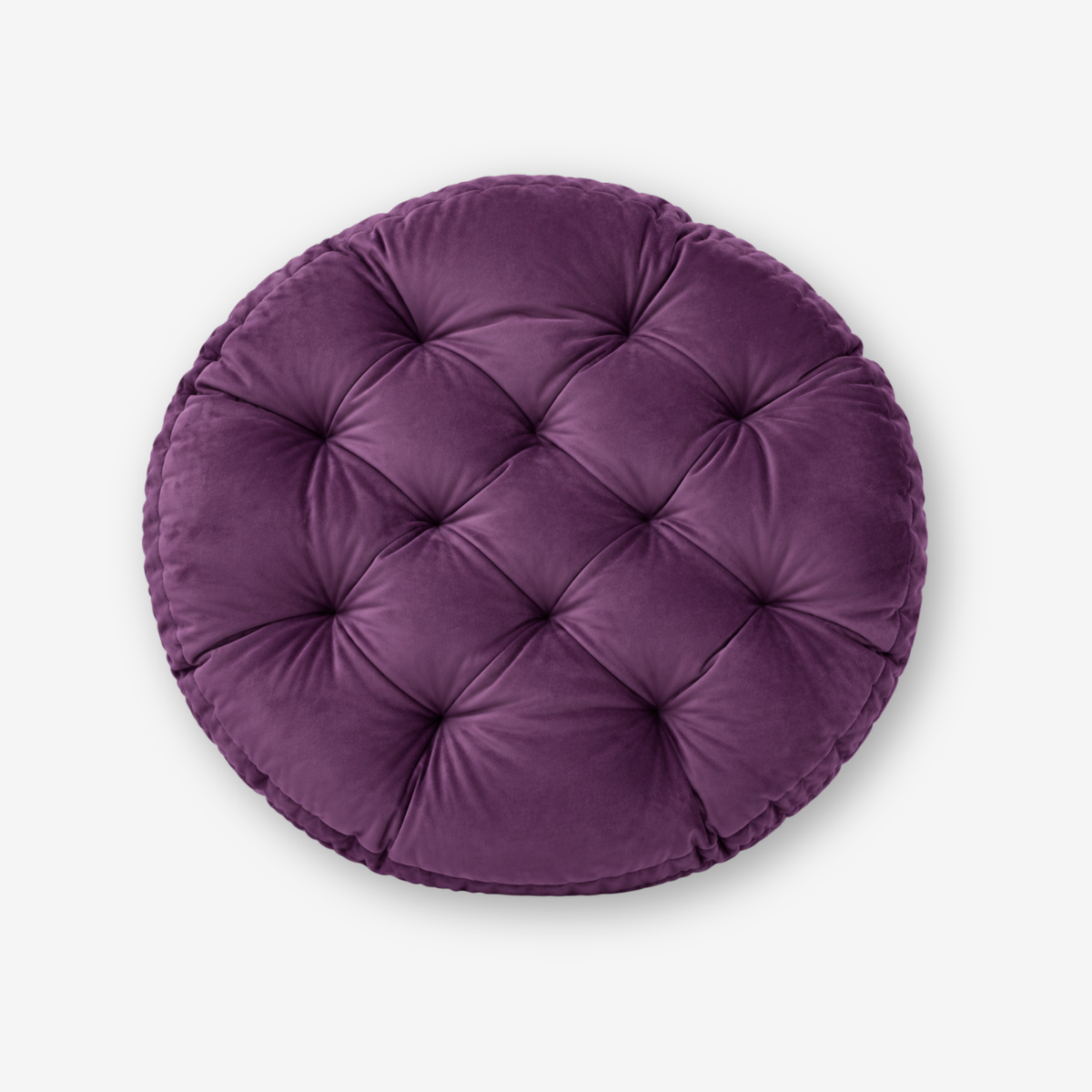 purple velvet round cushion