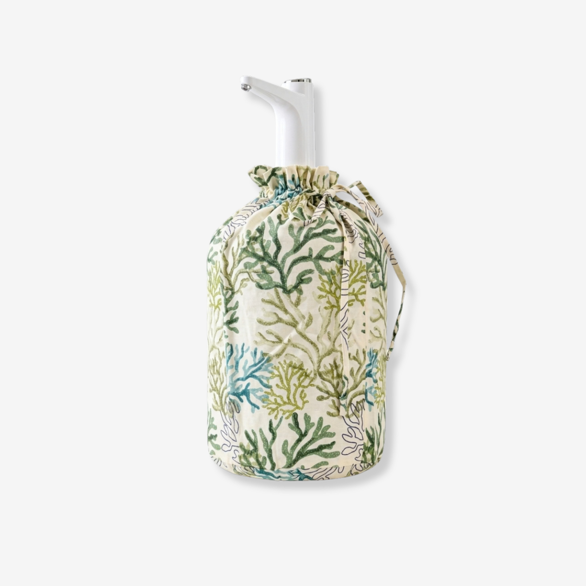 Water Bottle Cover With Drawstring Floral Fabric Sleeve