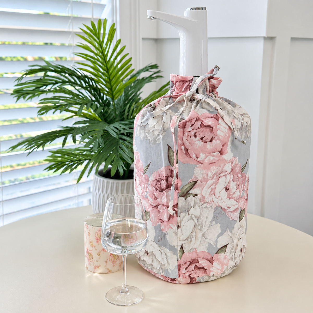 5 Gallon Pink Floral Water Bottle Case