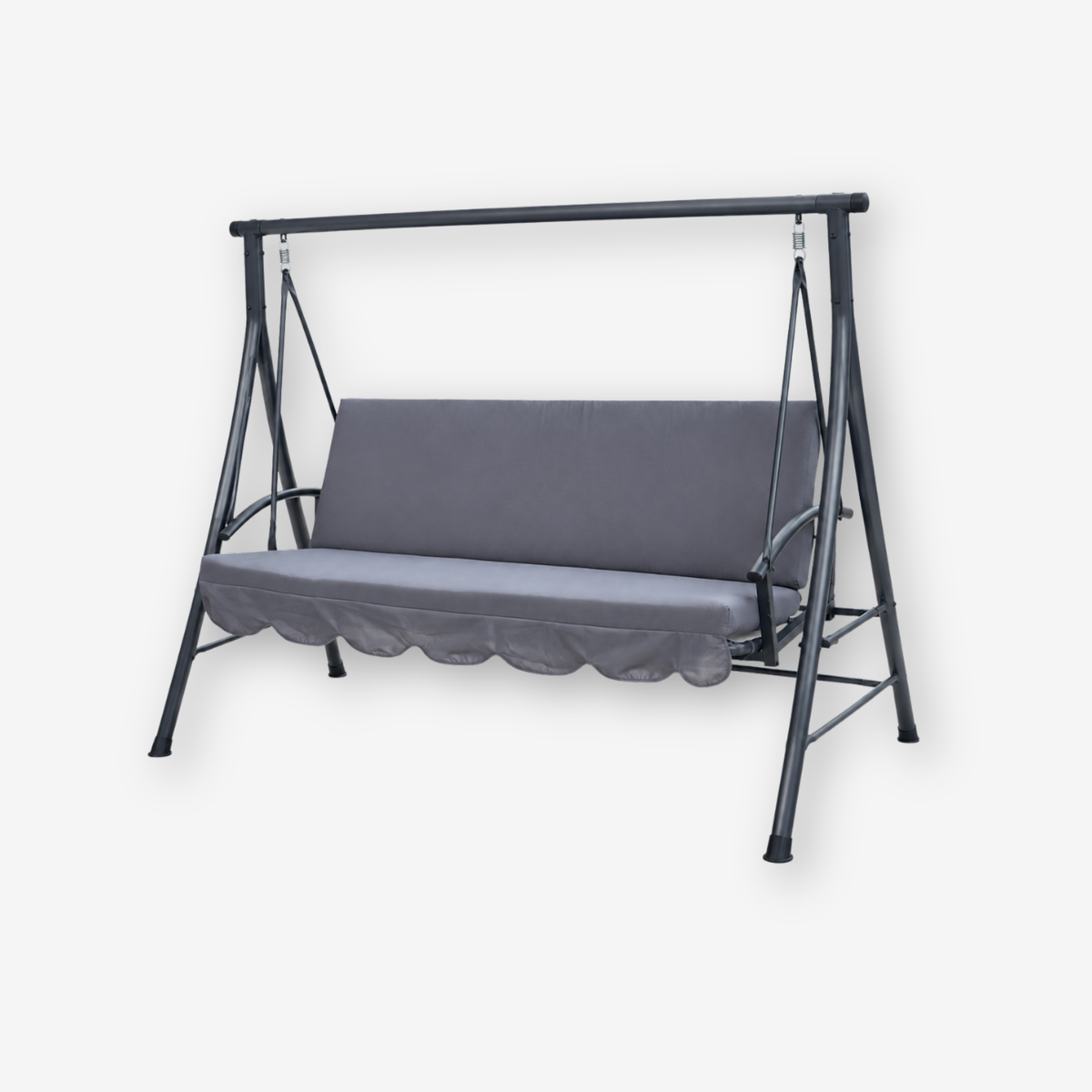 outdoor swing cushion with backrest and tufted design for porch swing
