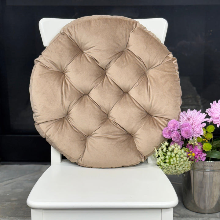 herbal honey velvet round cushion