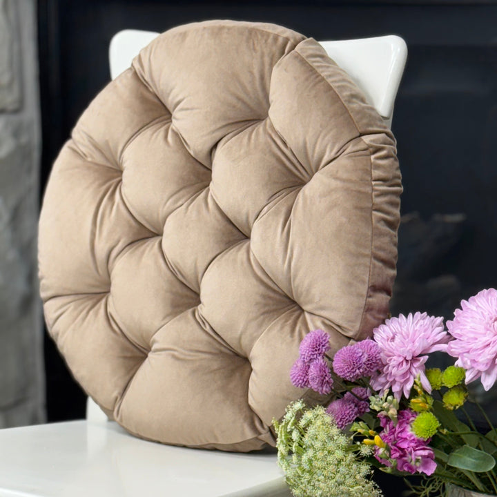 herbal honey velvet round cushion