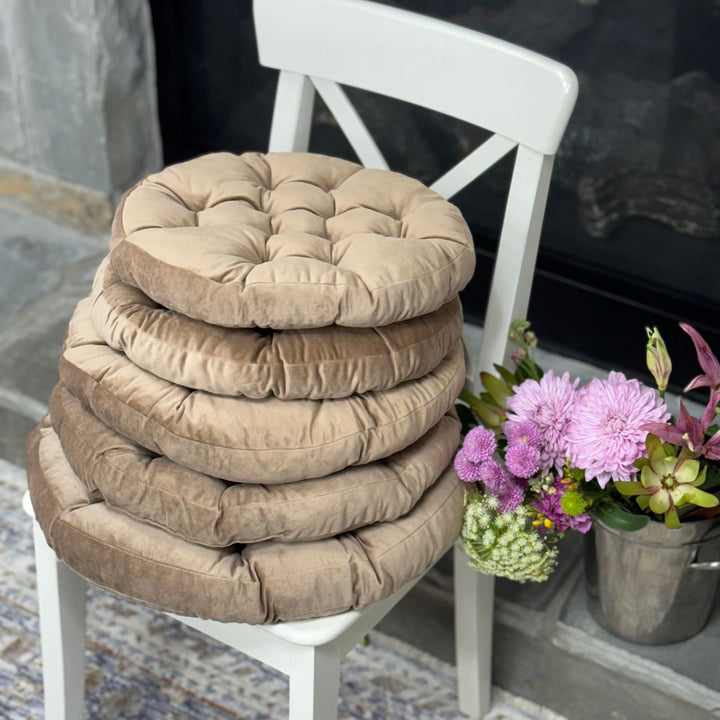 herbal honey velvet round cushion