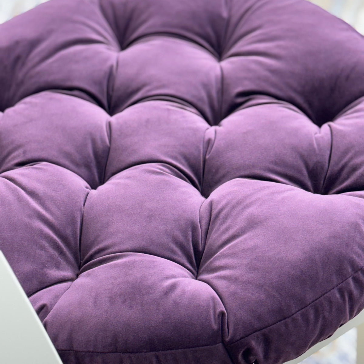 purple velvet round cushion