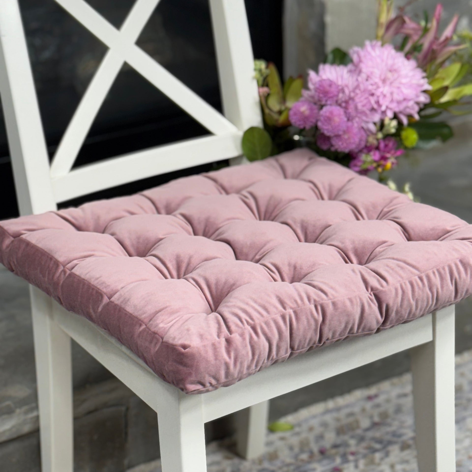 Soft Velvet Seat Cushion, Chair Pad for Workspaces