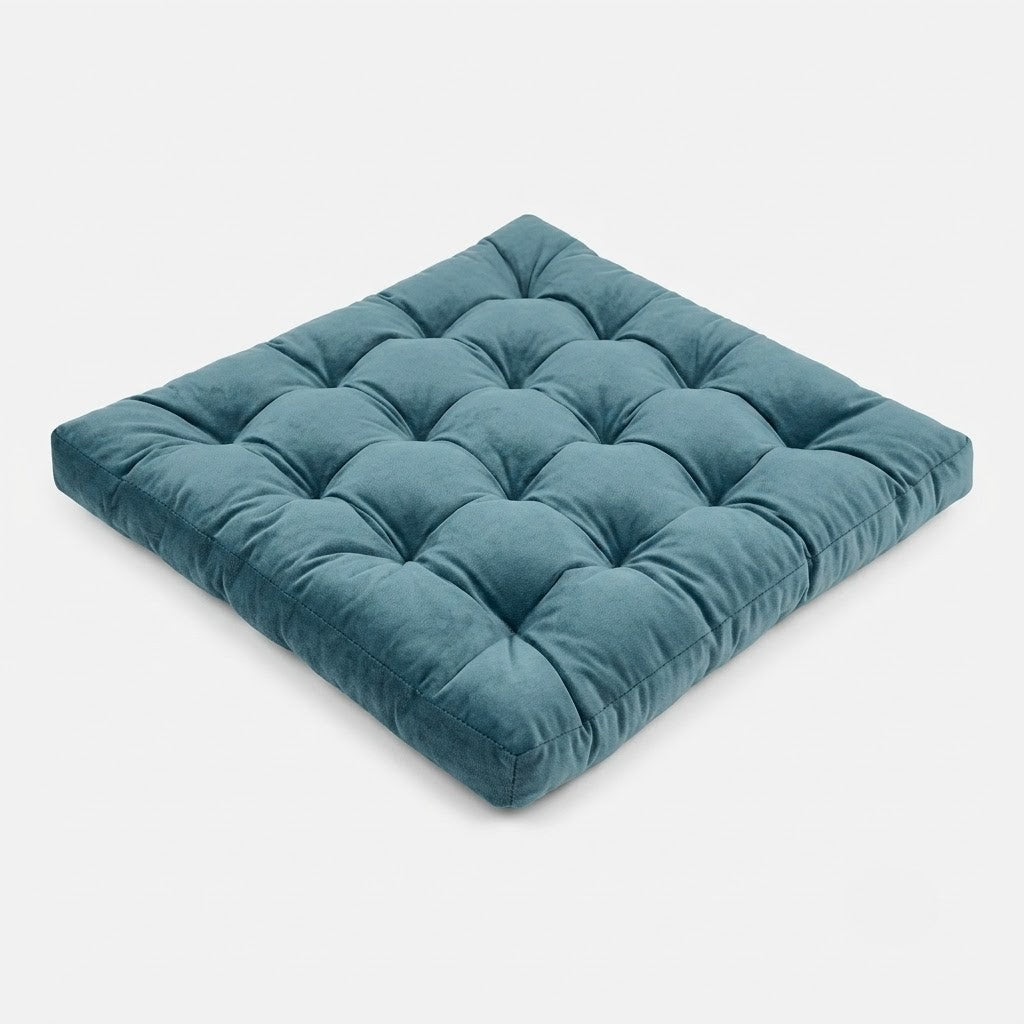 Square Chair Cushion, Velvet Seat Pad for Chairs